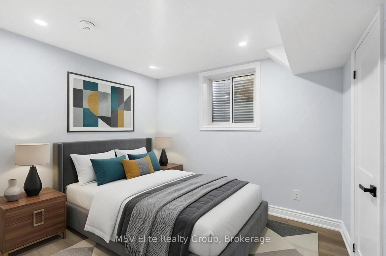 Primary bedroom with modern décor